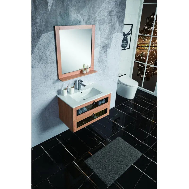 Belbagno Belbagno Manhattan Wall Hung Vanity 600mm - White Oak Belbagno