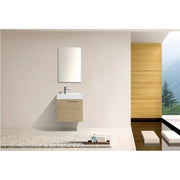 Belbagno - Belbagno Maria Wall Hung Vanity 600mm -  White Oak - Aqualux Bathrooms