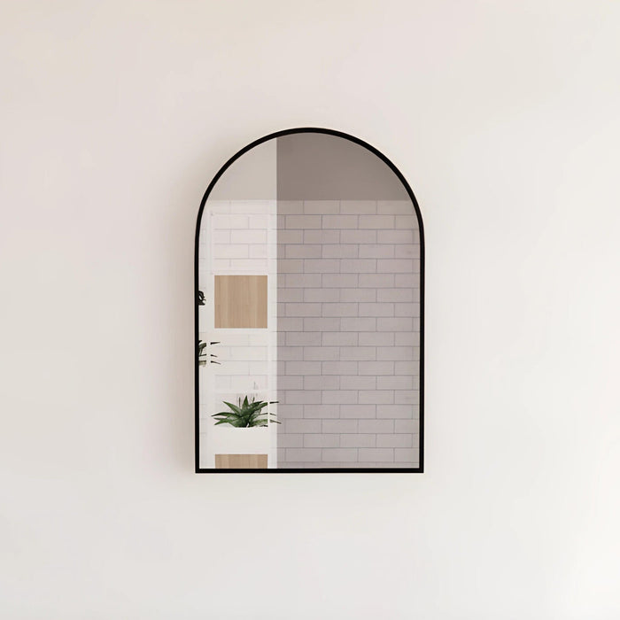 Riva AR2 Framed Arch Mirror 900mm - Black Framed