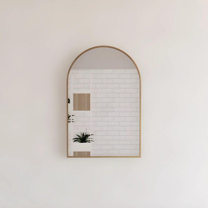 Riva AR2 Framed Arch Mirror 900mm - Gold Framed