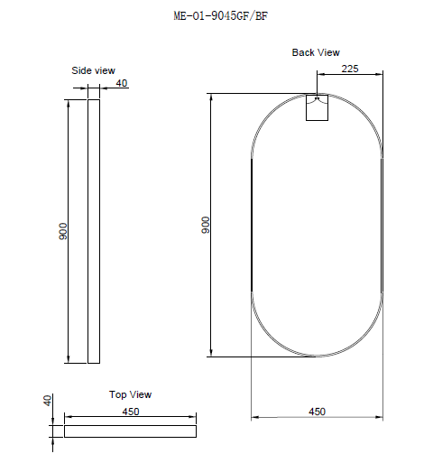 Riva O1 Framed Oval Mirror 900mm - Brushed Nickel