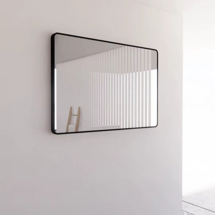 Riva Framed Rectangle Mirror 1200mm - Black Framed