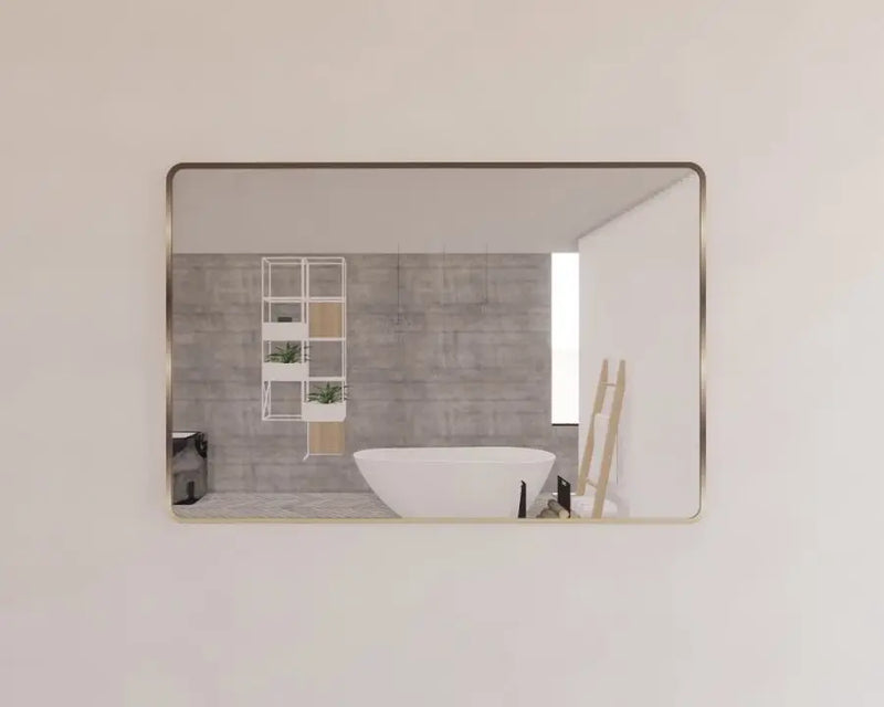 ABS Riva - Riva Framed Rectangle Mirror 1200mm - Gold Framed - Aqualux Bathrooms