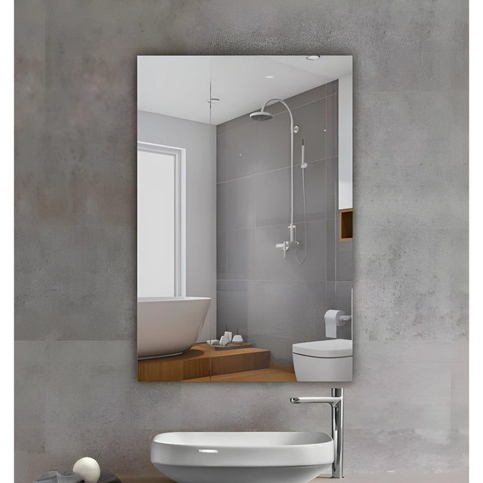 Riva Pencil Edge Frameless Rectangle Mirror 600mm (No Hook)