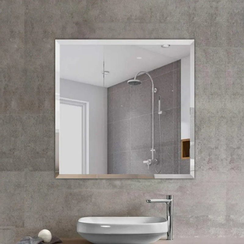 ABS Riva - Riva Bevel Edge Frameless Square Mirror 750mm (No Hook) - Aqualux Bathrooms