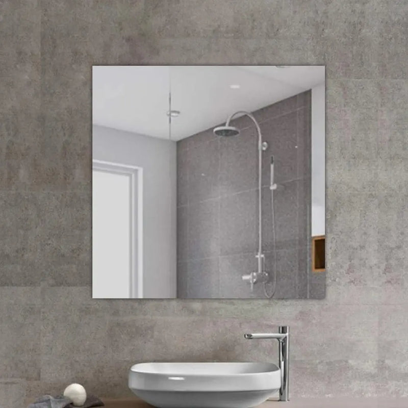 ABS Riva - Riva Pencil Edge Frameless Square Mirror 750mm (No Hook) - Aqualux Bathrooms