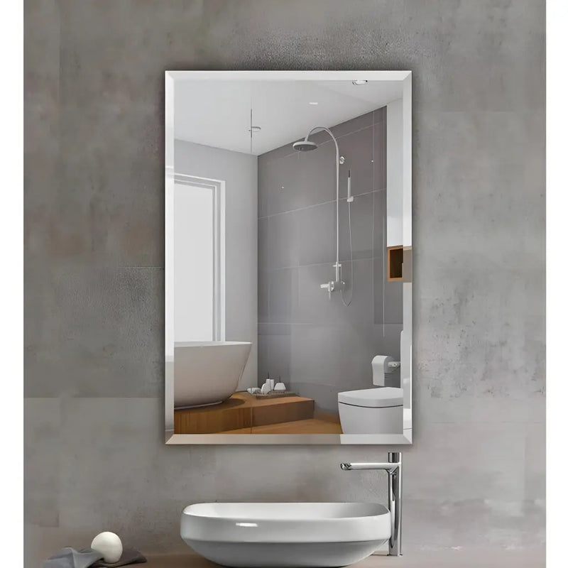 ABS Riva - Riva Bevel Edge Frameless Rectangle Mirror 900mm (No Hook) - Aqualux Bathrooms