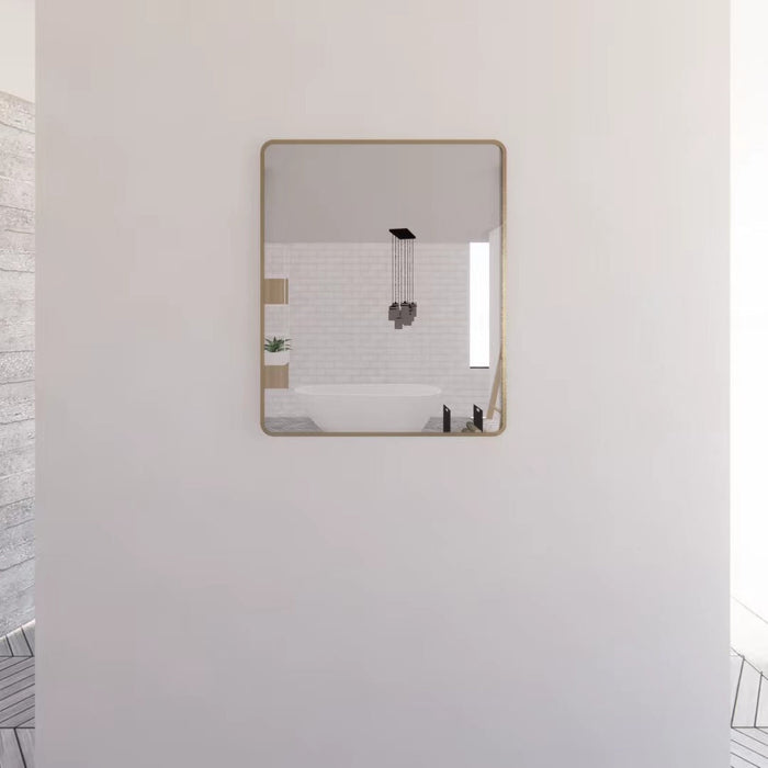 Riva Framed Rectangle Mirror 900mm - Gold Framed