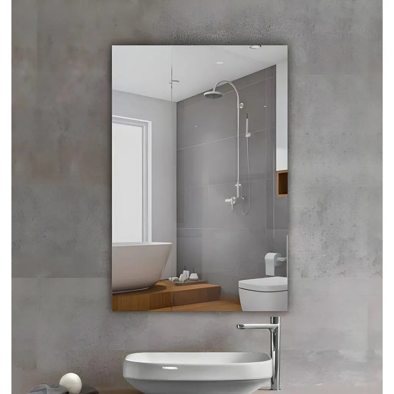 ABS Riva - Riva Pencil Edge Frameless Rectangle Mirror 900mm (No Hook) - Aqualux Bathrooms