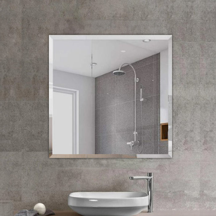 Riva Bevel Edge Frameless Square Mirror 900mm (No Hook)