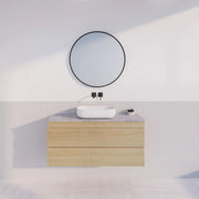 ABS Riva - Riva MF Single Bowl Wall Hung Vanity 1200mm - Light Oak - Aqualux Bathrooms