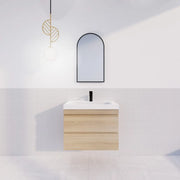 ABS Riva - Riva MF Wall Hung Vanity 750mm - Light Oak - Aqualux Bathrooms