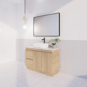 ABS Riva - Riva MFL2 Single Bowl Freestanding Vanity 1200mm - Light Oak - Aqualux Bathrooms