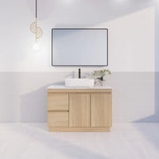 ABS Riva - Riva MFL2 Single Bowl Freestanding Vanity 1200mm - Light Oak - Aqualux Bathrooms
