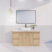 ABS Riva - Riva MFL2 Single Bowl Freestanding Vanity 1500mm - Light Oak - Aqualux Bathrooms