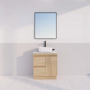 ABS Riva - Riva MFL2 Freestanding Vanity 750mm - Light Oak - Aqualux Bathrooms