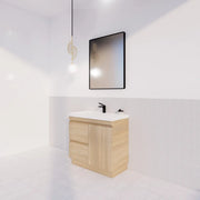 ABS Riva - Riva MFL2 Freestanding Vanity 900mm - Light Oak - Aqualux Bathrooms