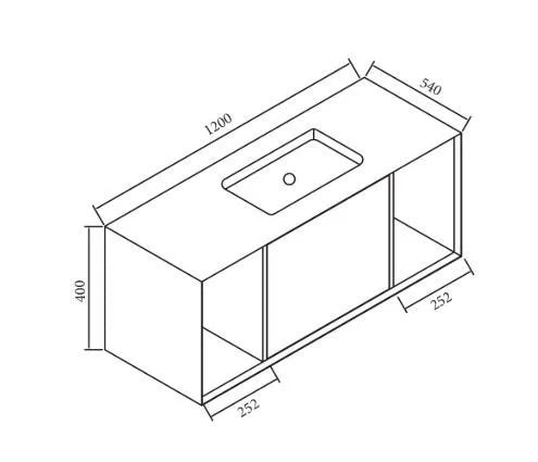 MIO & MI Series Designer Bathroom Cabinet 120cm