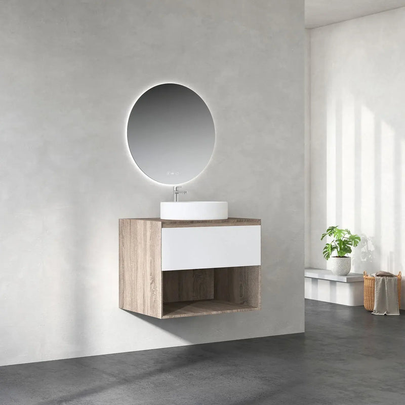 Mercio - Mercio MI Series 60cm Designer Bathroom Wall Hung Vanity - Aqualux Bathrooms