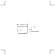 Mini 37R Compact Wall Hung Basin - Aqualux Bathrooms- Mercio