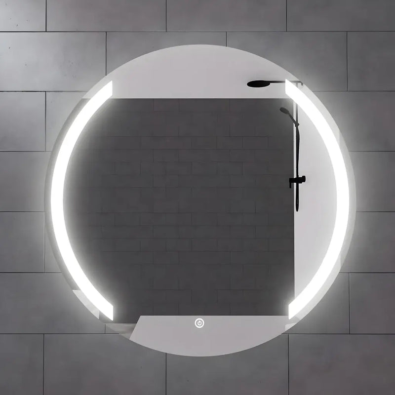ABS Riva - Riva R1 Frameless Round Led Mirror With 3 Colour Lights Frontlit 800mm - Aqualux Bathrooms