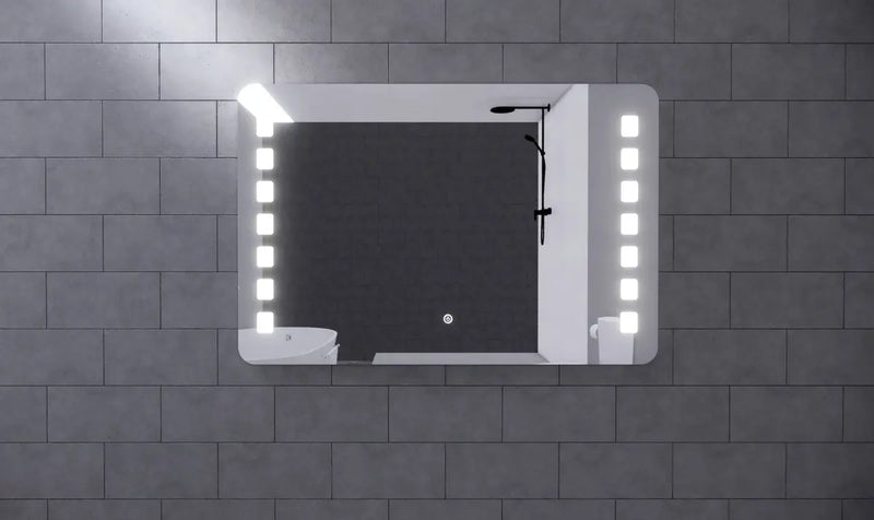 ABS Riva - Riva S1 Frameless Rectangle Led Mirror With 3 Colour Lights Frontlit 500mm - Aqualux Bathrooms