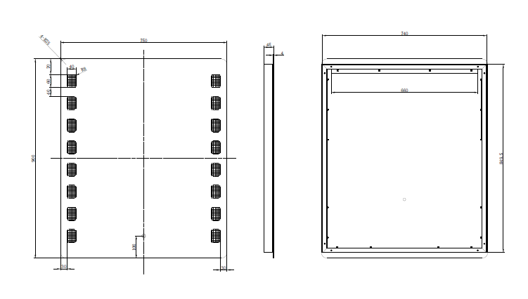 Riva S1 Frameless Rectangle Led Mirror With 3 Colour Lights Frontlit 750mm