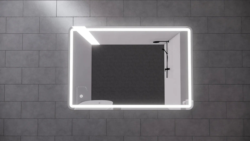 ABS Riva - Riva S2 Frameless Rectangle Led Mirror With 3 Colour Lights Frontlit 1200mm - Aqualux Bathrooms