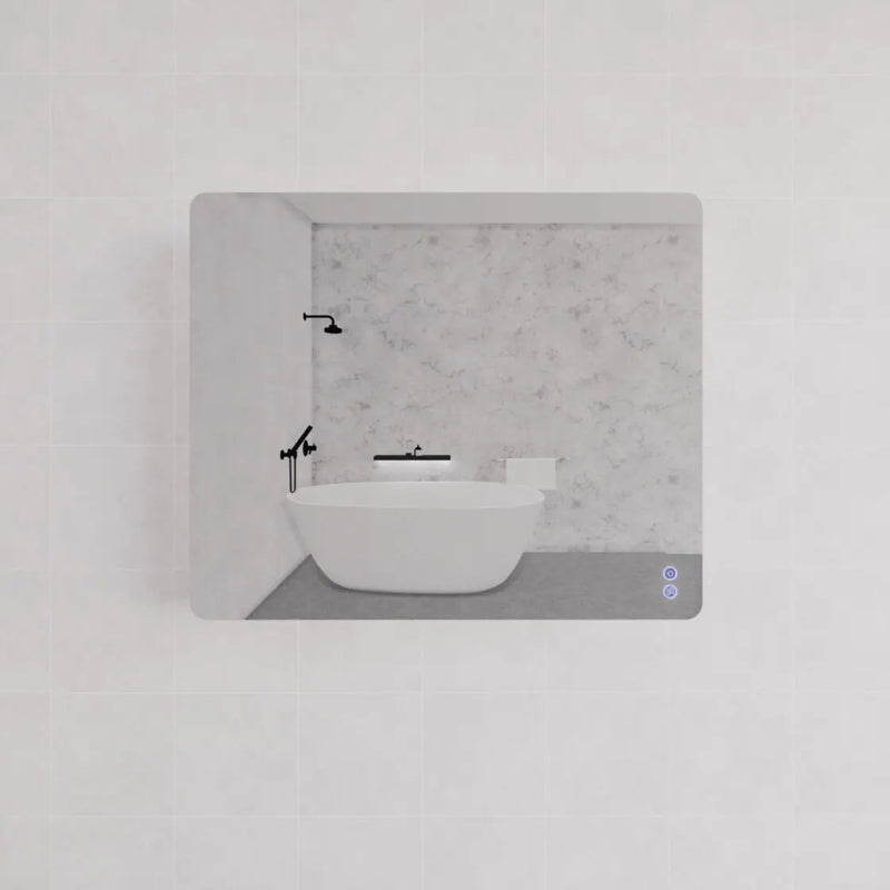 ABS Riva - Riva S5 Frameless Rectangle LED Mirror With 3 Colour Lights Backlit 900mm - Aqualux Bathrooms