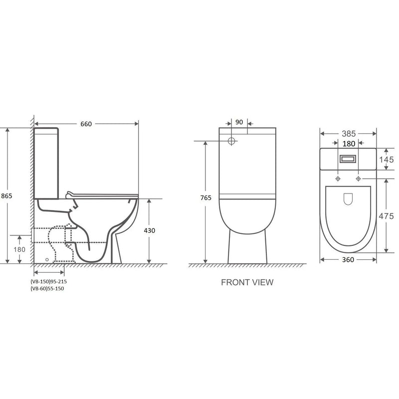 Mercio Moi Back To Wall Toilet Suite - Aqualux Bathrooms- Mercio