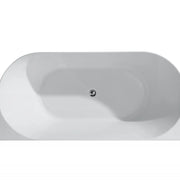 MUSEN Back to Wall Bathtub (Gloss White) - Aqualux Bathrooms- Mercio