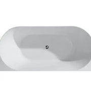 Musen 1500mm Back To Wall Gloss White Bathtub - Aqualux Bathrooms- Mercio