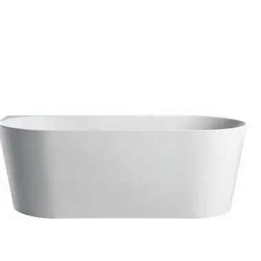 Musen 1500mm Back To Wall Gloss White Bathtub - Aqualux Bathrooms- Mercio