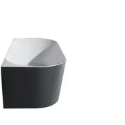 Musen 1500mm Back To Wall Gloss White Bathtub - Aqualux Bathrooms- Mercio