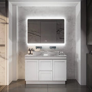 ABS Riva - Riva Miami Freestanding Double Bowl Vanity 1200mm - Matt white - Aqualux Bathrooms