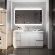 ABS Riva - Riva Miami Freestanding Single Bowl Vanity 1500mm - Matt white - Aqualux Bathrooms