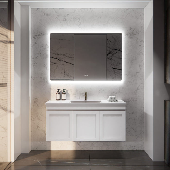 Riva Miami Wall Hung Single Bowl Vanity 1200mm - Matt white