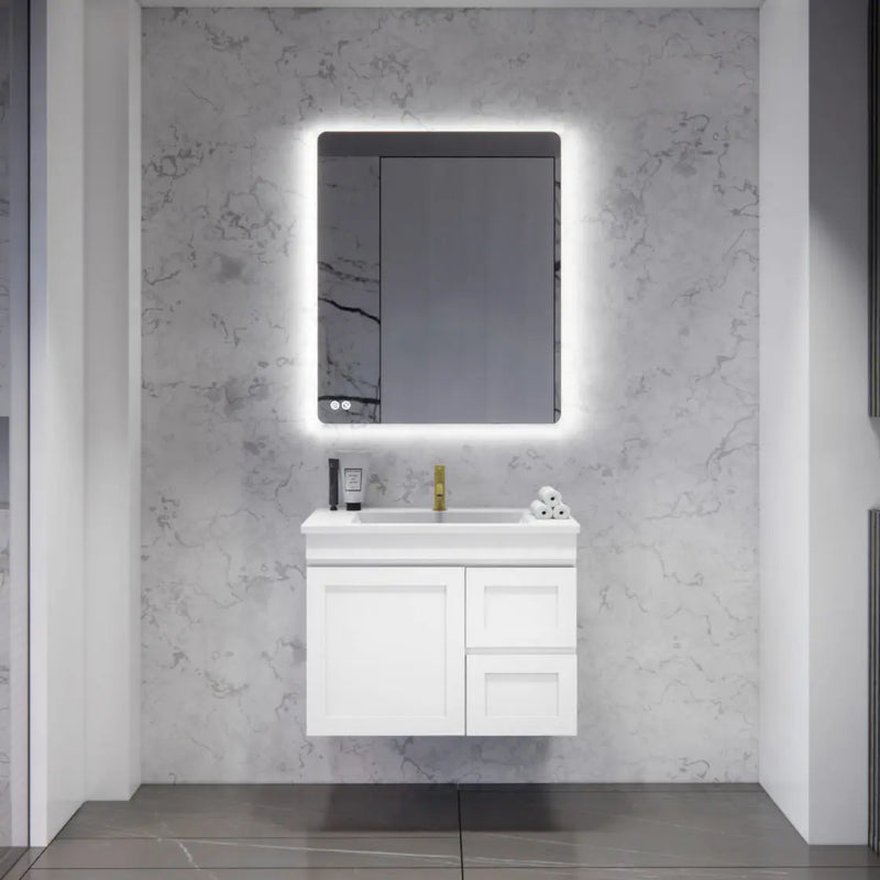 ABS Riva - Riva Miami Wall Hung Vanity 750mm - Matt white - Aqualux Bathrooms