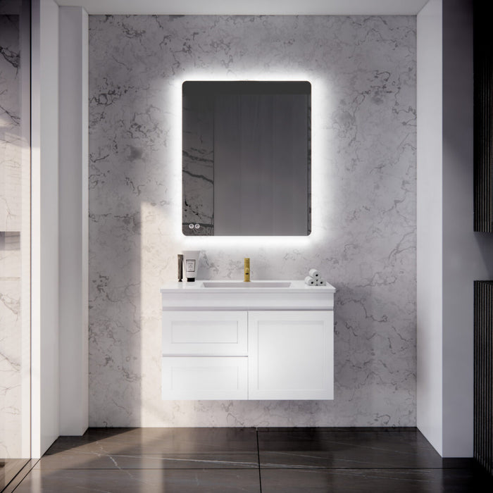 Riva Miami Wall Hung Vanity 900mm - Matt white