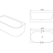 NOVA White Right Corner Bathtub - Aqualux Bathrooms- Mercio