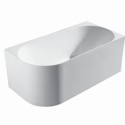 NOVA White Right Corner Bathtub - Aqualux Bathrooms- Mercio