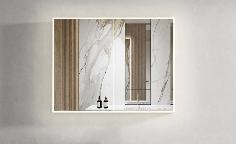 Otti Moonlight Led Matte White Wall Hung Shaving Cabinet 750X650mm