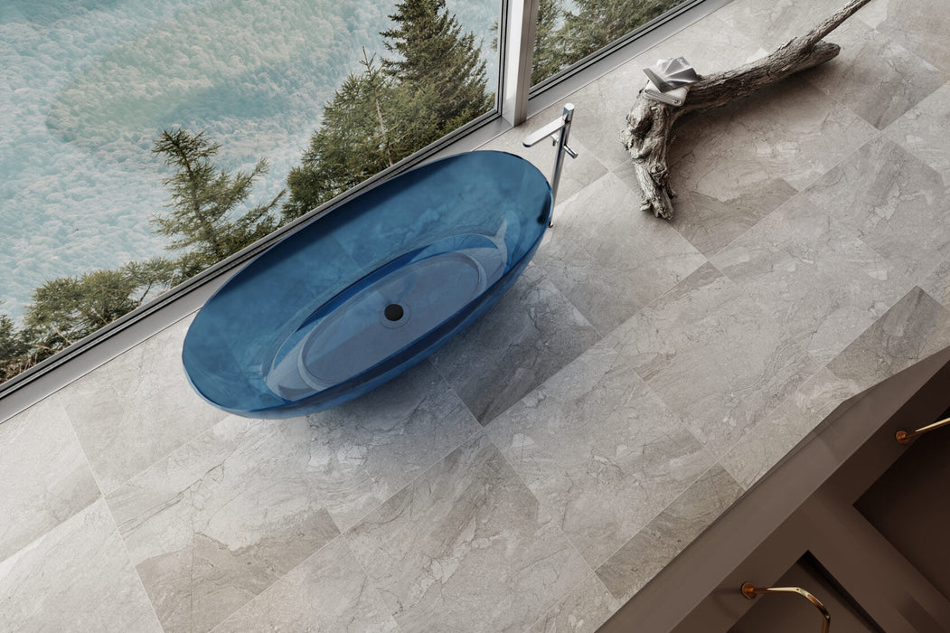 Riva Noto Oval Shape Transparent Freestanding Bathtub 1500mm - Custom Colours