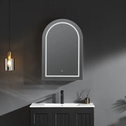 Olivia Mirror Door Shaving Cabinet Arch 600mm - Aqualux Bathrooms- Poseidon