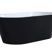 Ovia Black Free Standing - Non Overflow Bathtub - Aqualux Bathrooms- Poseidon