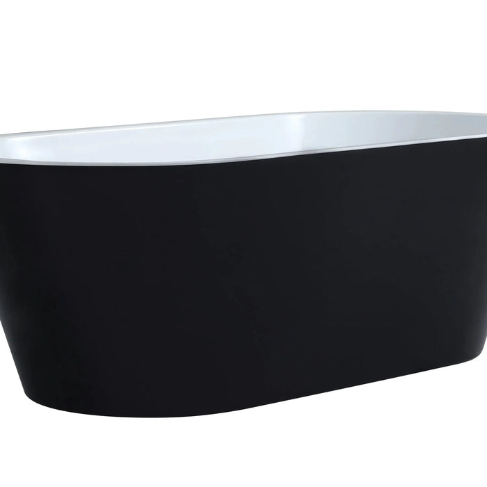 Ovia Black Free Standing - Non Overflow Bathtub