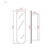 Olivia Mirror Door Shaving Cabinet Tall Boy 1500mm - Aqualux Bathrooms- Poseidon