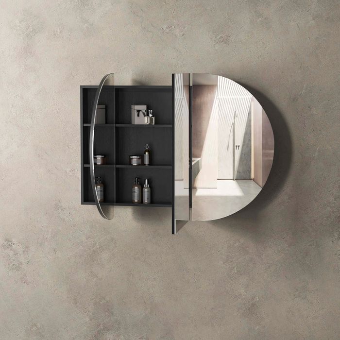 Otti Bondi Shaving Cabinet Black Oak 1500X900mm