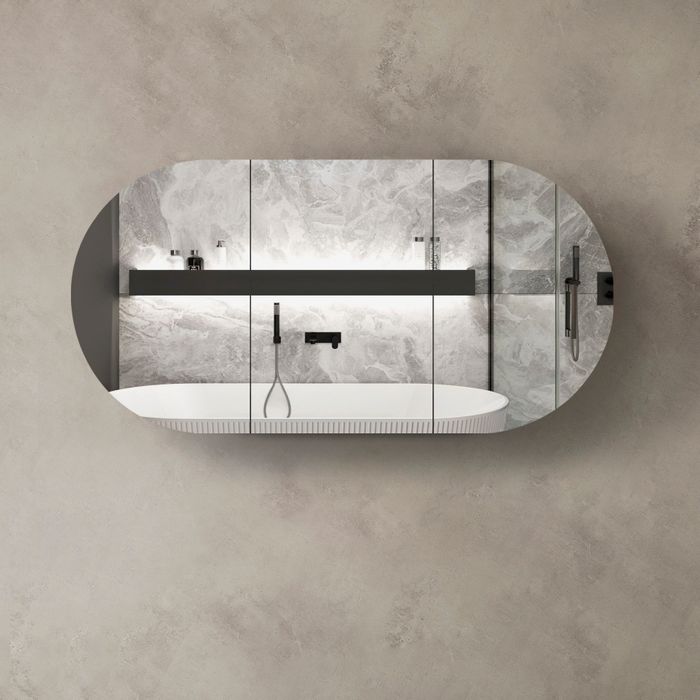 Otti Bondi Shaving Cabinet Black Oak 1800X900mm