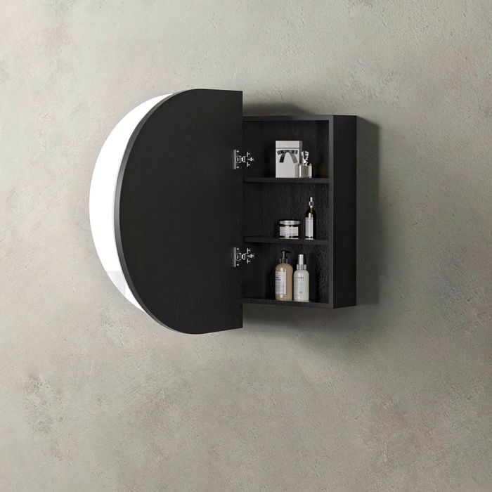 Otti Bondi Shaving Cabinet Black Oak 900X600mm